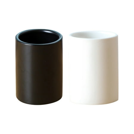 

PATKAW 2 Pcs Multipurpose Tea Cups Milk Cups Portable Washing Cups (Black White)