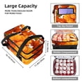 thumbnail image 3 of Pumpkin Double Layered Insulated Lunch Bag with Two Compartments, Large Capacity, Hand-Carry Refrigerated Lunch Bags, 7.1x11.4x16.1 Inches, 3 of 6