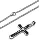 thumbnail image 3 of Collar con colgante de cruz de acero inoxidable para hombre, 3 of 5
