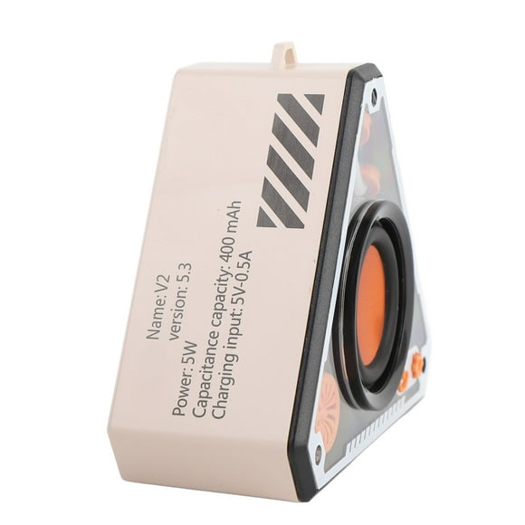 Portable Speakers, Loud Stereo Sound Mini Speaker with Colorful LED Lights, 400mAh Rechargeable Travel Speaker with Lanyard for Home Party Outdoor Gift