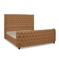 thumbnail image 4 of Jennifer Taylor Home Brooklyn Tufted Bed King Caramel Tan Brown Faux Leather, 4 of 13