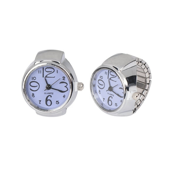 Worgeous Finger Watches with Quartz Movement for Time Display Accessories in Metal Multi Color 2 Pcs