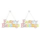 thumbnail image 4 of Cateissary 1 Juego de decoraciones para puertas, diseño de letras de primavera de conejo de madera, suministros para fiestas, de Pascua, JM00292 2piezas, 4 of 6