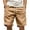 Beige, variant on Mens Corduroy Shorts Casual Elastic Waistband Big and Tall Shorts Solid Color Lightweight Work Short with Pockets Khaki M