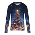 thumbnail image 4 of Stamzod Christmas Shirts for Men Fashion Men's Long Sleeve Tee Shirts Crewneck Casual Printed T-Shirt Top Plus Size Men Clothing on Clearance, 4 of 5