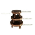 thumbnail image 2 of Solid Wood Plant Stand For Succulents & Greenery, Round Brown Bench - Style Flower Pot Holder With Sturdy Legs, Ideal For Patio, Garden, Indoor Spaces, Small Size S, 2 of 3