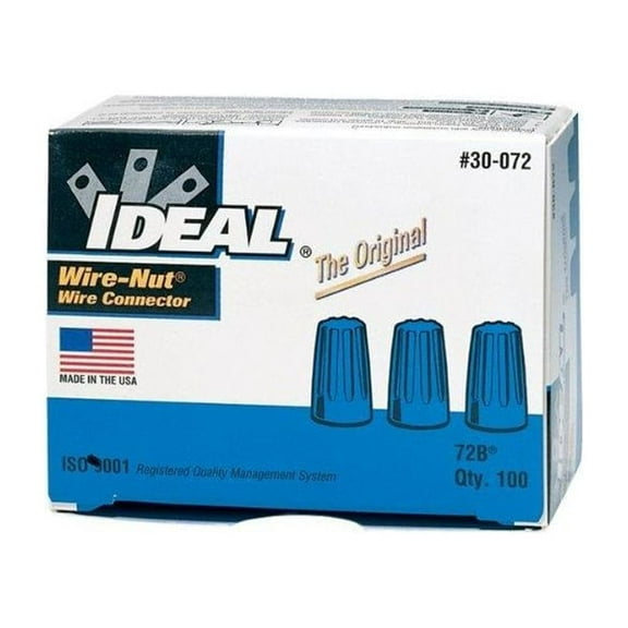 Ideal 30-072 Wire-Nut 72B Wire Connector, Blue (Pack of 100)