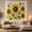 Sunflower Bees, variant on Watercolor Sunflower Painting Against White Background, Cheerful Boho for Art Lovers, Home Wall Decor, Birthday Gift, Tapestry Wall Hanging for Bedroom and Living Room