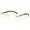 Clear Gold, variant on Clear Hip Hop Sunglasses Gold Frame Square Quevo Migos Buffs Rimless
