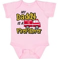thumbnail image 3 of Inktastic My Daddy is a Firefighter with Fire Truck Boys or Girls Baby Bodysuit, 3 of 5