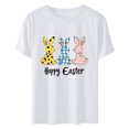 thumbnail image 5 of Yuwull Tops For Women Women'S Tops Women'S Casual Short Sleeve Easter Printed T-Shirt Crew-Neck Short Sleeve Crew-Neck Top/Shirt Womens Tops Dressy Casual On ClearanceXXXL(3XL), 5 of 5