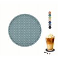 thumbnail image 1 of Posavasos de silicona gruesos para bebidas - Antiadherentes, se mantienen en su lugar, aptos para todo tipo de tazas, evitan daños en muebles y mesas (gris azul), 1 of 5
