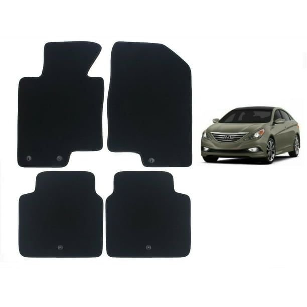Black Floor Mats for Hyundai 20112014 Sonata Front & Rear Set