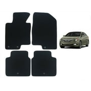Black Floor Mats for Hyundai 2011-2014 Sonata Front & Rear Set
