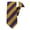 Gold Purple, variant on Jacob Alexander Men's 1-Inch College Stripe Woven Pre-Tied Clip-On Neck Tie - Gold Purple
