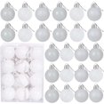 thumbnail image 2 of STGRGFHY 24pc 1.6" Count Mini White Ball Ornaments for Mini Christmas Tree, Small Shatterproof Christmas Tree Ornaments Balls Party Decorations,Christmas Xmas Tree Ball, 2 of 7