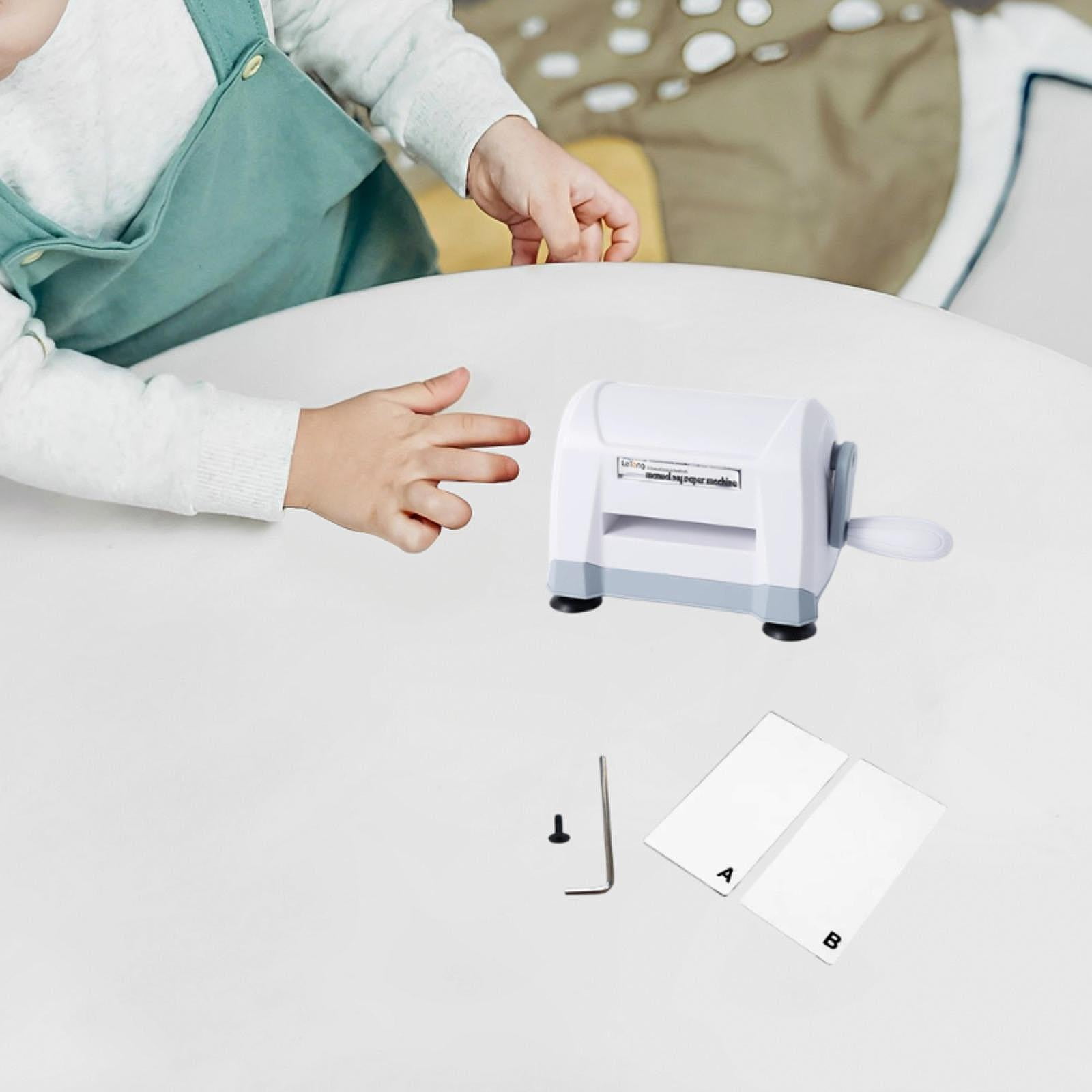 balikha Die Cutting Embossing Machine DIY Scrapbooking Birthday Gift Manual Embossing Machine Portable Die Cut Machine for Boys Girls White
