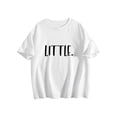 thumbnail image 3 of Sibling Matching Family T Shirts Big Middle Little Letter Graphic Crew Neck Short Sleeve Casual Top, 3 of 7