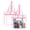 Pink, variant on Clear Tote Bag Stadium Approved 12x12x6, 2 Pack Heavy Duty PVC Clear Tote with Zipper for Concerts, Work & School, Pink