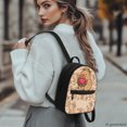 thumbnail image 3 of HELLHERO Melon-Love-Capybara Mini Backpack Purse with Lightweight Zipper Closure Small Backpack for Daily, Polyester Women's Travel Shoulder Bag for Outdoor, 3 of 8