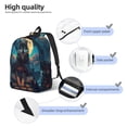 thumbnail image 3 of Balery Starry Sky Moon Wolf Leader Mochila Clásica Impresa Básica para Viaje, Mochila Escolar Resistente al Agua, Mochila de Lona con Correas Ajustables-Small, 3 of 5