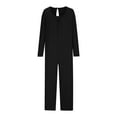 thumbnail image 4 of AOOCHASLIY Christmas Women Pants Women Summer European and American Sling Solid Pocket Casual Jumpsuit, 4 of 5