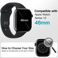 thumbnail image 2 of JETech Waterproof Case with Screen Protector for Apple Watch Series 10 46mm, Built-in Tempered Glass Film Hard PC Bumper Full Protective Cover, 2 Pack (Black), 2 of 6