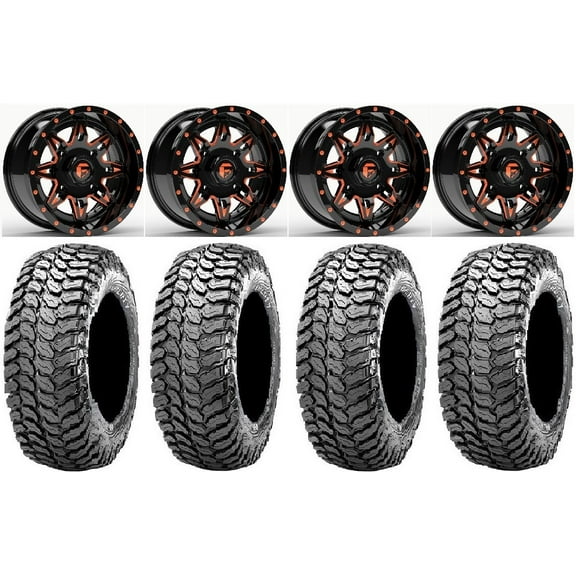 Fuel Lethal Orange 14" Wheels 32" Liberty Tires Polaris RZR XP 1000 / PRO XP / Ranger XP 900/1000