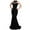 Black, variant on IROINNID Women's Sheath Dress Fashion Elegant Gorgeous Casual Sleeveless Sling Strap Pure Color Long Dress V-Neck Empire Waist Dress