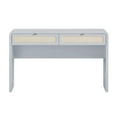thumbnail image 6 of Pemberley Row Rattan Pastel Blue Console Desk Rectangular 48"W x 15"D x 30.3"H Assembled, 6 of 7