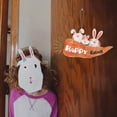 thumbnail image 4 of Under 10 Hangs Easter Three White Rabbits Radish Door Plate Decoration Happy Spring Listing Decoration, 4 of 9