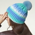 thumbnail image 2 of CYSFASHION Sky Blue Beanie for Women Women's Fleece Lined And Thickened Knitted Hats Cold Warm Personalized Fashionable And Versatile Colored Beanies, 2 of 4