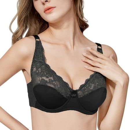 

Bras For Women Lace Underwear Female Thin Cup Push Up Underwear Plus Size Solid Lace Nylon Spandex Bra