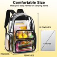 thumbnail image 2 of Mochila BTOOP Clear de 17 pulgadas, transparente, resistente, 2 of 9