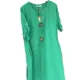 thumbnail image 4 of Vestido largo holgado informal para mujer, traje de estilo Simple con dos botones grandes, cuello en V profundo, Color sólido, 2024, 4 of 4