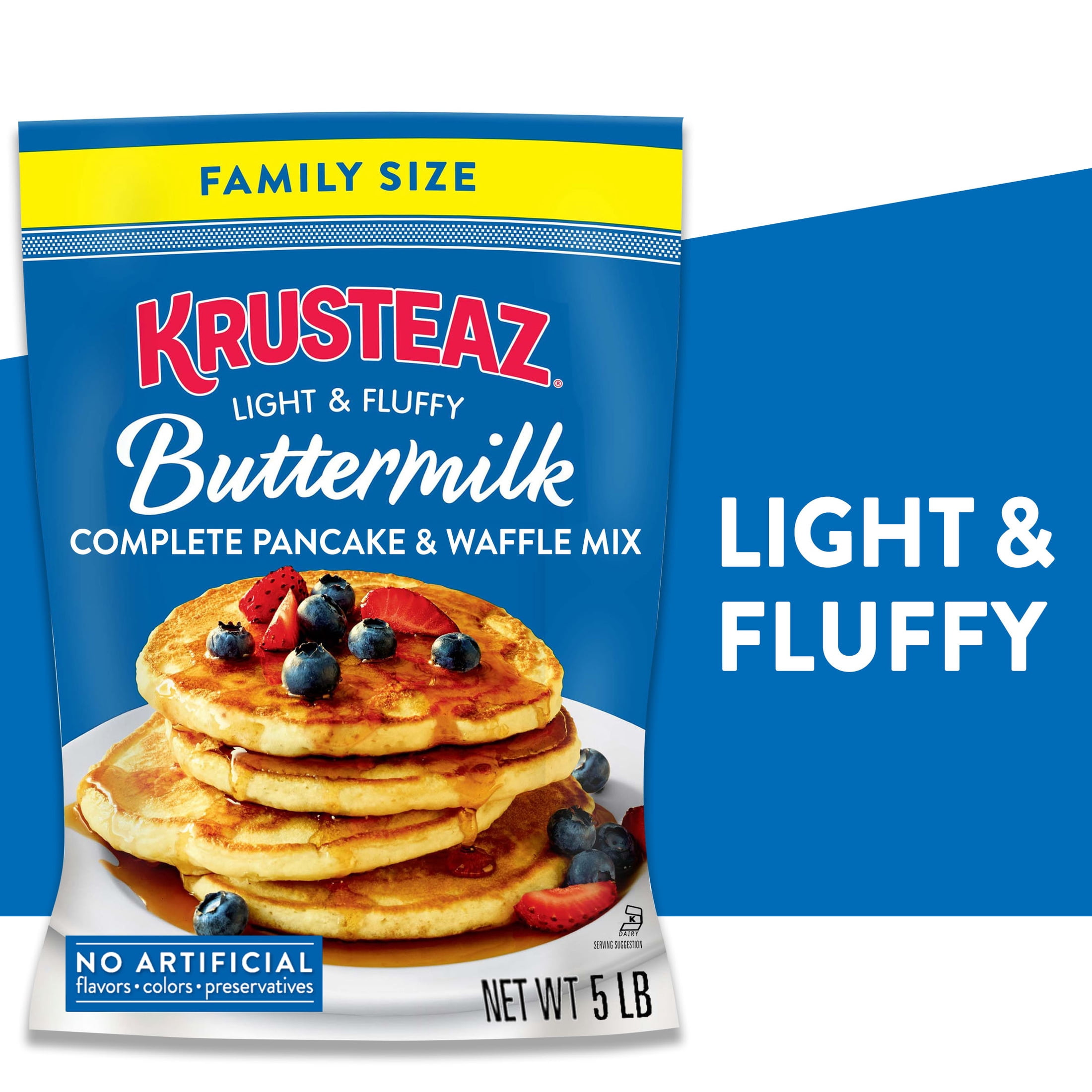 Krusteaz Buttermilk Pancake & Waffle Mix, 5lb.