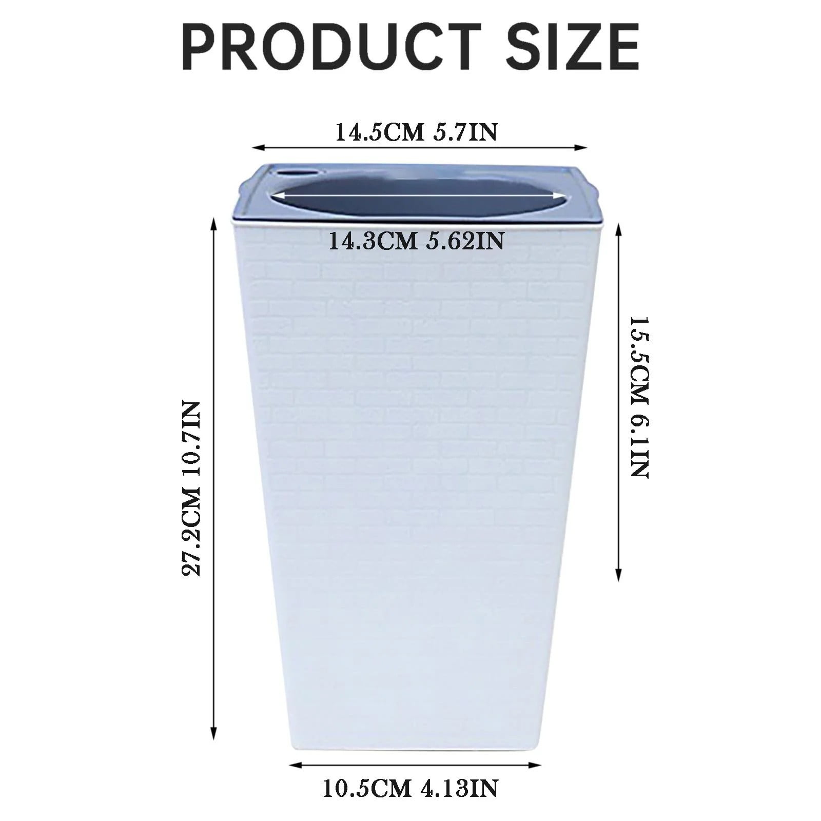 Large Size High Floor Outdoor Indoor Flowerpot, Patterned Square Easy Care Design With Excellent Drainage And Ventilation, Gardening Courtyard Decoration Gift For Sisters