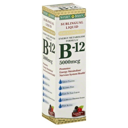 Nature's Bounty Methylcobalamin Vitmain B-12 1000 mcg, 60 Quick Dissolve...