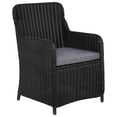 thumbnail image 5 of vidaXL 7 Piece Garden Dining Set Black, 5 of 5