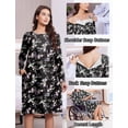 thumbnail image 4 of Pinspark Open Back Hospital Gowns for Women Post Shoulder Surgery Tear Away Snap Chemo Port Adaptive Clothing with Pockets, 4 of 6