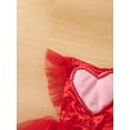 thumbnail image 5 of Bagilaanoe Newborn Baby Girl Valentine’s Day Rompers Dress Heart Print Fly Sleeve Bodysuit Tulle Skirt 3M 6M 12M 18M 24M Infant Patchwork One Piece Jumpsuit, 5 of 9