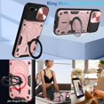 thumbnail image 5 of for iPhone 8 Plus Case/iPhone 7 Plus Case,Metal Stand Ring Holder,Camera Lens Protector 7/8 Plus Cases Women Men,Slim Bumper Full Protection Shockproof Cover (Rose Gold), 5 of 14