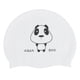 thumbnail image 3 of Gorro de natación de silicona para niños y mujeres, gorro de dibujos animados, tipo Universal, patrón de Manpanda, 2 uds., 3 of 10