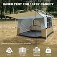 thumbnail image 6 of REDCAMP Camping Inner Tent for Pop-Up Canopy, Cube Tent Converts 10' x 10' Straight-Leg Canopy into Camping Tent, Fully Vented Roof, Fits 4–6 Persons, Khaki (Frame/Shelter Not Included), 6 of 10