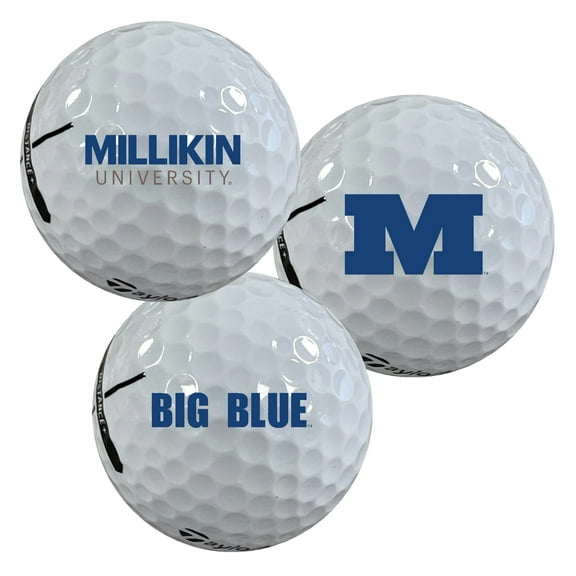 Millikin University Big Blue Logo Edition Taylormade Distance Golf Balls 12-Pack (Dozen)