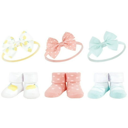 

Hudson Baby Infant Girls Headband and Socks Giftset Lemon One Size