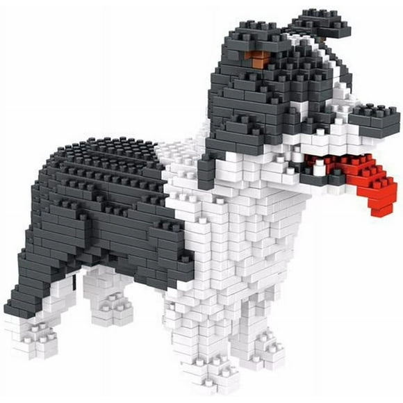950 pieces. Border Collie Dog (Sheepdog). Figure to assemble with nanoblocks