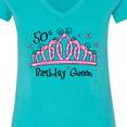 thumbnail image 4 of Inktastic Tiara 50th Birthday Queen Women's V-Neck T-Shirt, 4 of 5