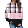 thumbnail image 2 of Jienlioq Hauts d'Hiver pour Femmes Mode Décontractée Manches Longues Col Rond Sweat Imprimé Blouse, 2 of 5