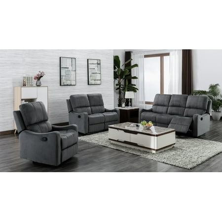 Monte Reclining 3 Piece Reclining Living Room Set